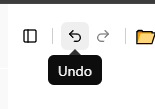 Undo and redo buttons